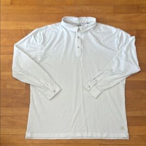 Linksoul White Long Sleeve Polo Shirt